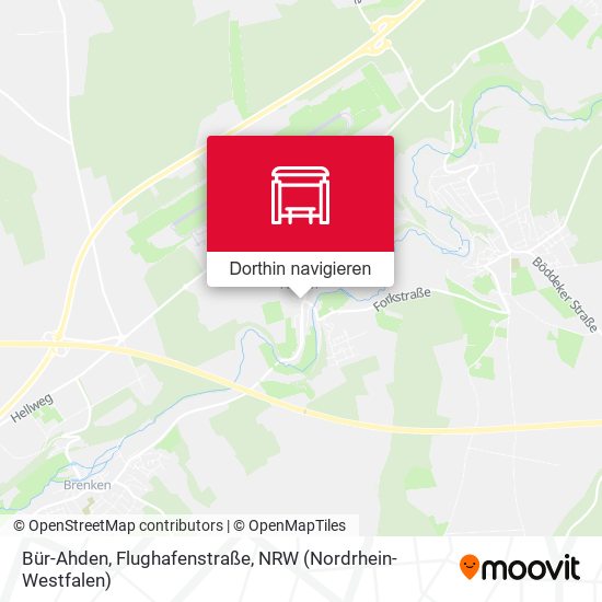 Bür-Ahden, Flughafenstraße Karte