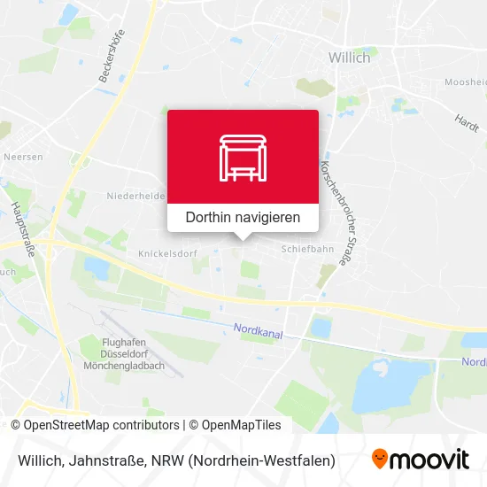 Willich, Jahnstraße Karte