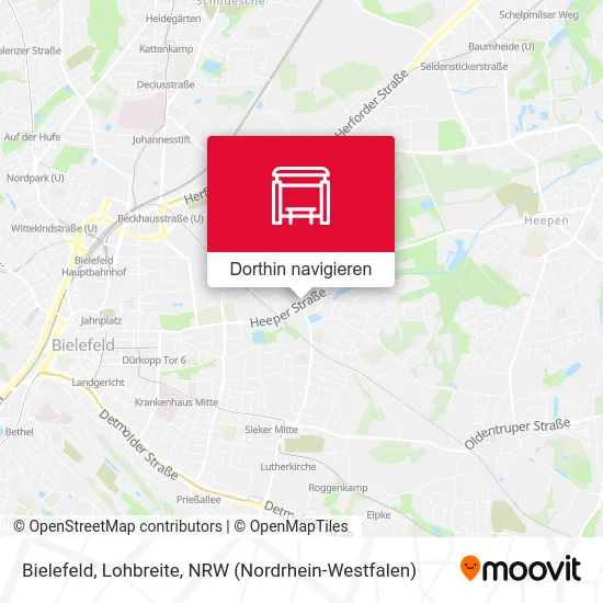 Bielefeld, Lohbreite Karte