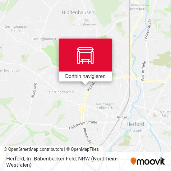 Herford, Im Babenbecker Feld Karte