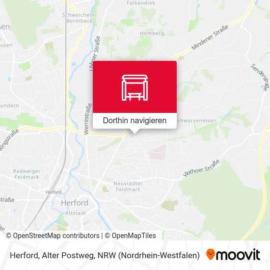 Herford, Alter Postweg Karte