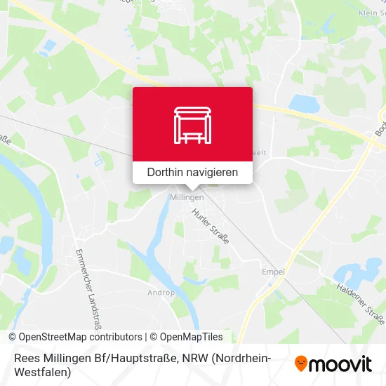 Rees Millingen Bf/Hauptstraße Karte