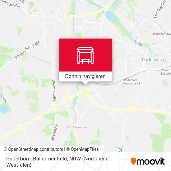 Paderborn, Balhorner Feld Karte