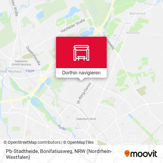 Pb-Stadtheide, Bonifatiusweg Karte