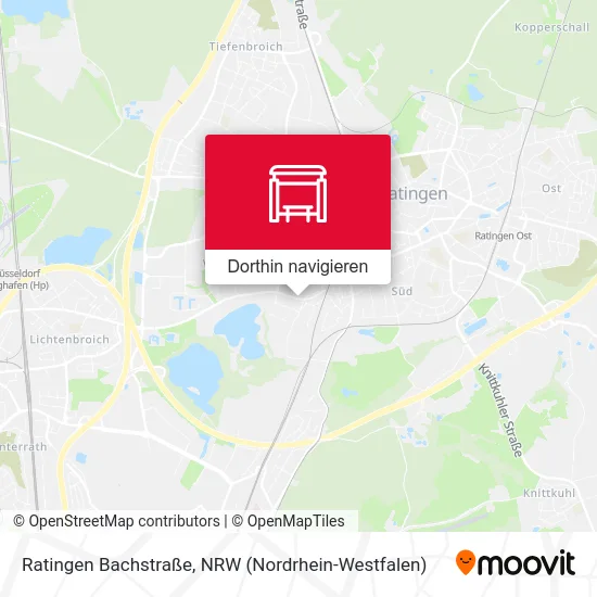 Ratingen Bachstraße Karte
