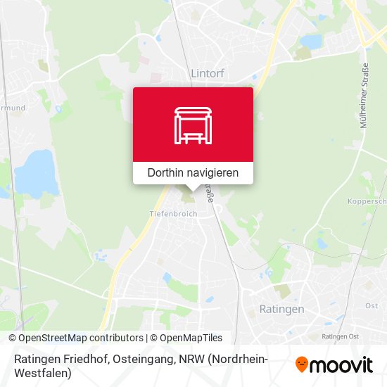 Ratingen Friedhof, Osteingang Karte