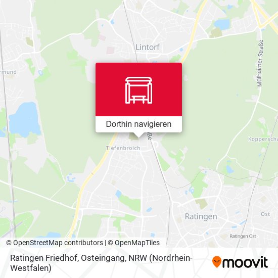 Ratingen Friedhof, Osteingang Karte