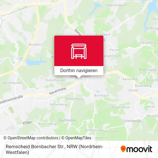 Remscheid Bornbacher Str. Karte