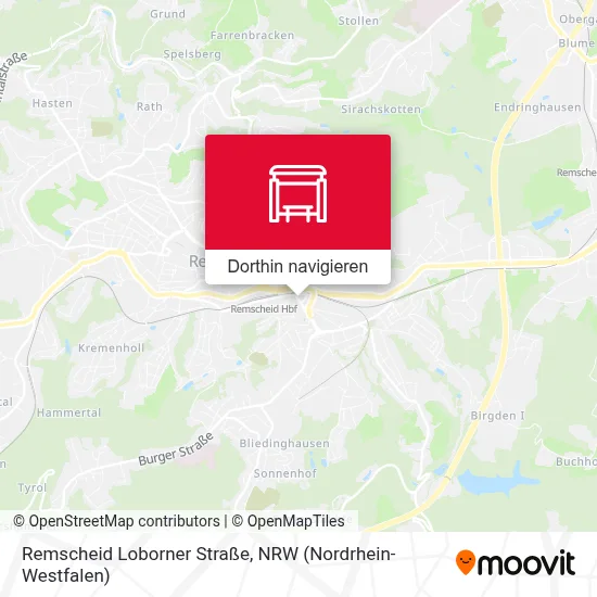 Remscheid Loborner Straße Karte