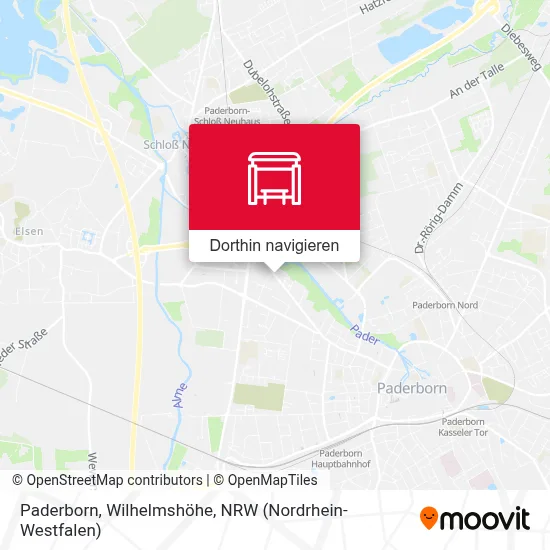 Paderborn, Wilhelmshöhe Karte