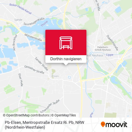 Pb-Elsen, Mentropstraße Ersatz Ri. Pb Karte
