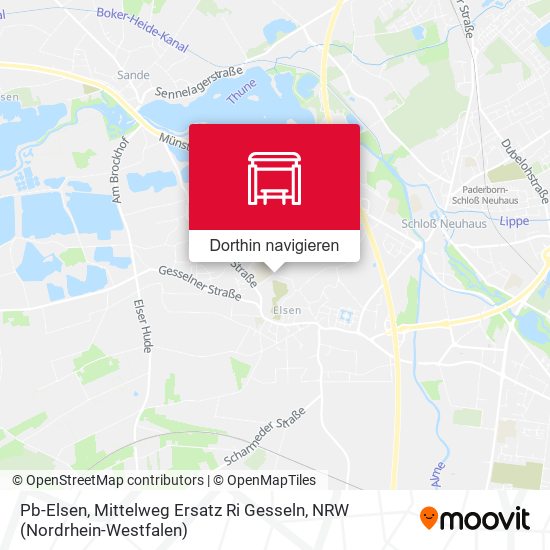 Pb-Elsen, Mittelweg Ersatz Ri Gesseln Karte