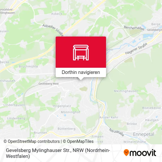 Gevelsberg Mylinghauser Str. Karte