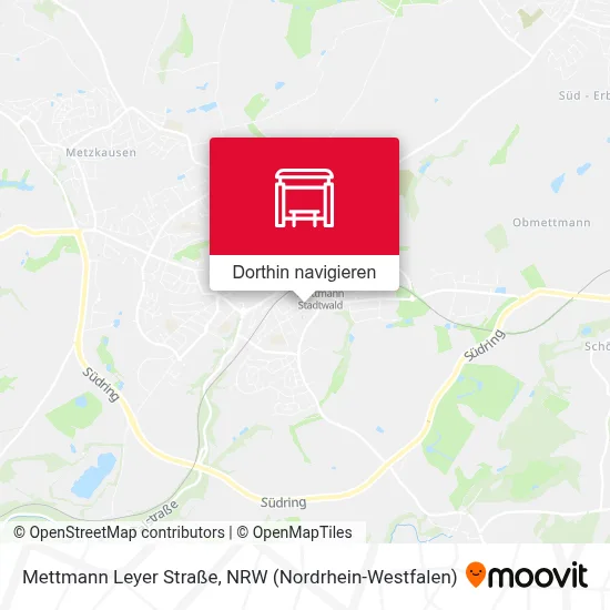 Mettmann Leyer Straße Karte