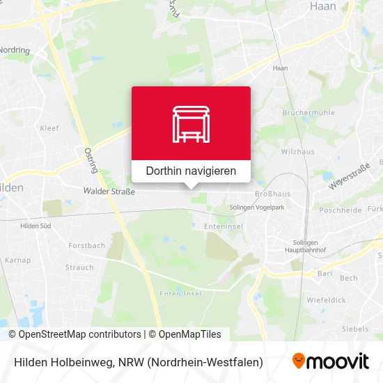 Hilden Holbeinweg Karte