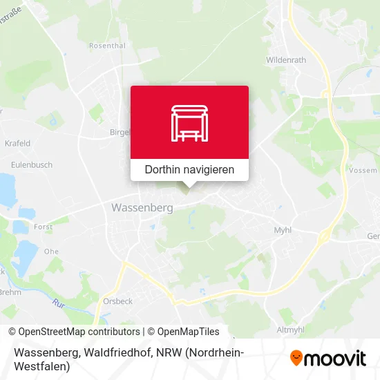 Wassenberg, Waldfriedhof Karte