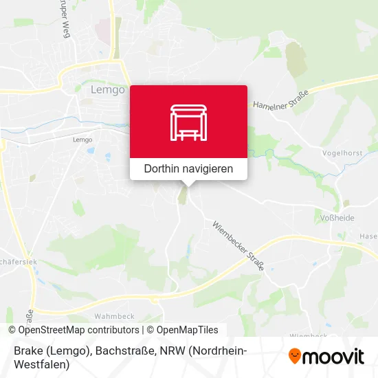 Brake (Lemgo), Bachstraße Karte