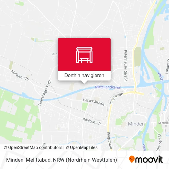 Minden, Melittabad Karte