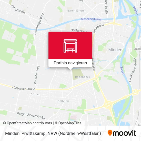 Minden, Piwittskamp Karte