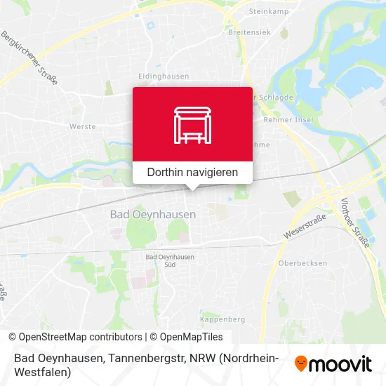Bad Oeynhausen, Tannenbergstr Karte