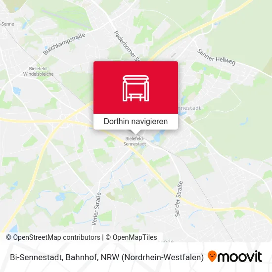 Bi-Sennestadt, Bahnhof Karte