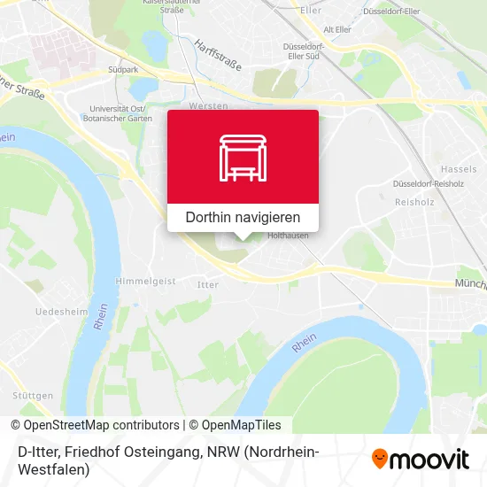 D-Itter, Friedhof Osteingang Karte