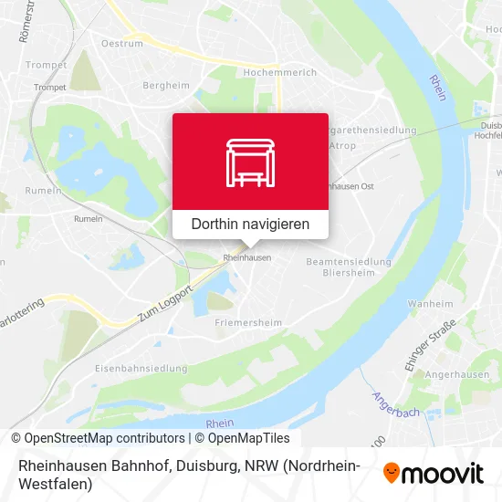 Rheinhausen Bahnhof, Duisburg Karte