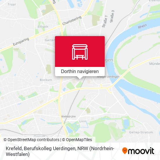 Krefeld, Berufskolleg Uerdingen Karte