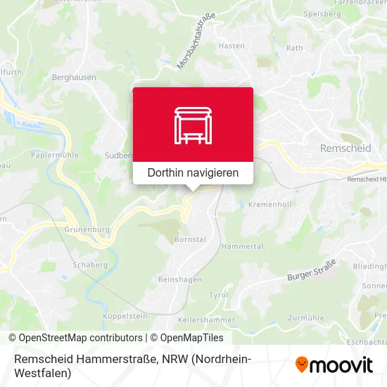 Remscheid Hammerstraße Karte