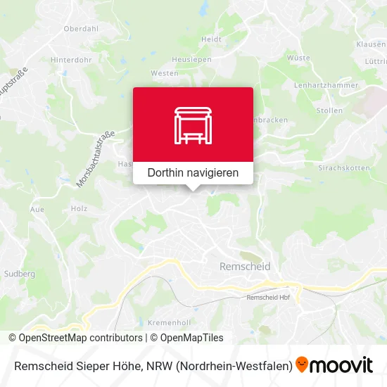 Remscheid Sieper Höhe Karte