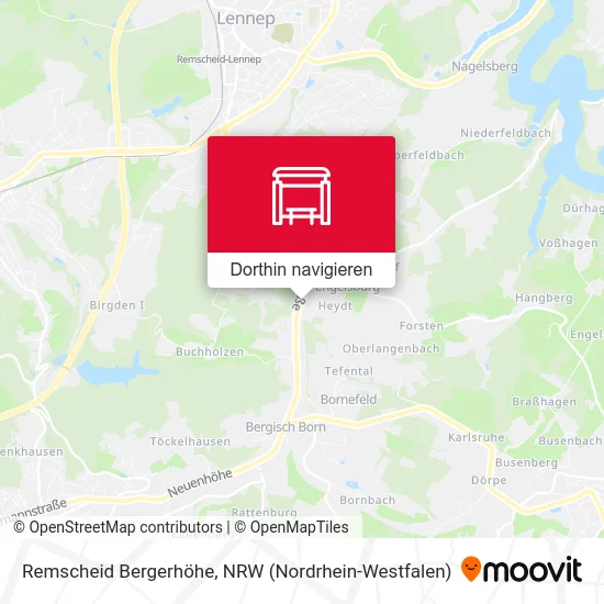 Remscheid Bergerhöhe Karte