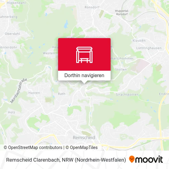 Remscheid Clarenbach Karte