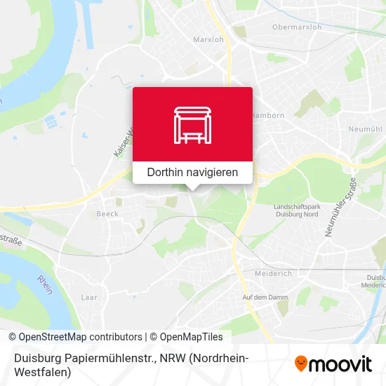Duisburg Papiermühlenstr. Karte