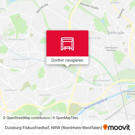 Duisburg Fiskusfriedhof Karte