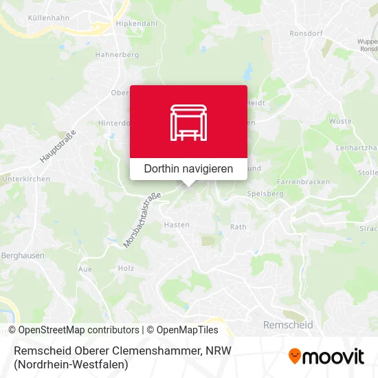 Remscheid Oberer Clemenshammer Karte