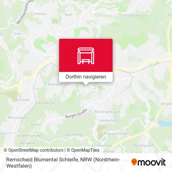 Remscheid Blumental Schleife Karte