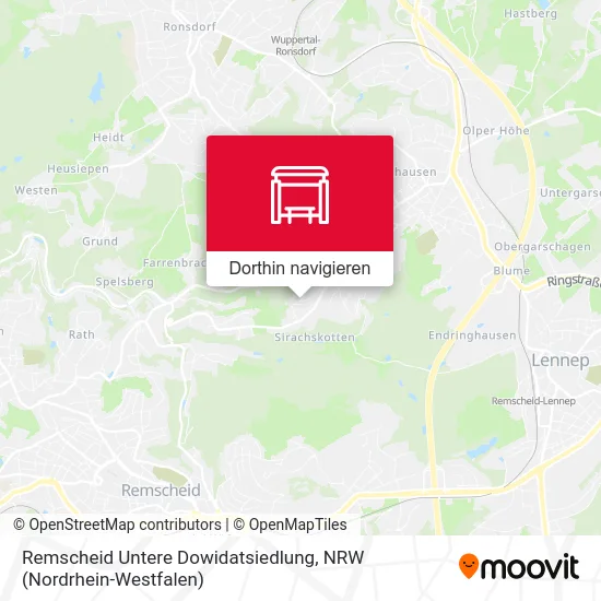 Remscheid Untere Dowidatsiedlung Karte