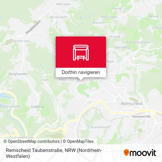 Remscheid Taubenstraße Karte