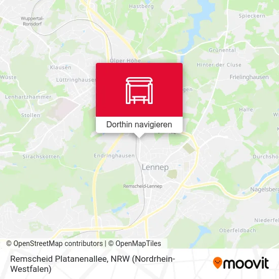 Remscheid Platanenallee Karte