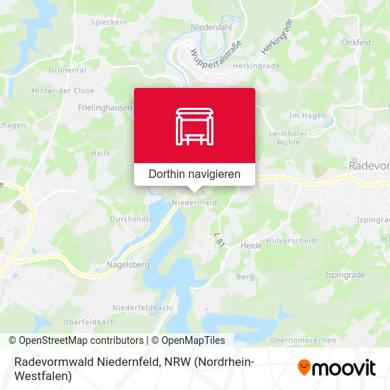 Radevormwald Niedernfeld Karte