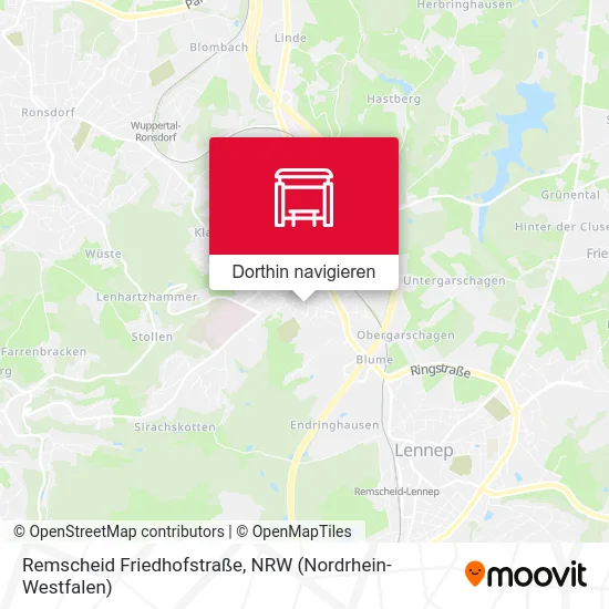 Remscheid Friedhofstraße Karte