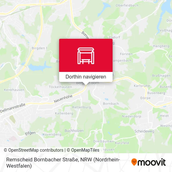 Remscheid Bornbacher Straße Karte