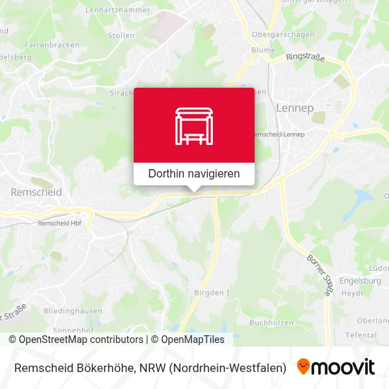 Remscheid Bökerhöhe Karte