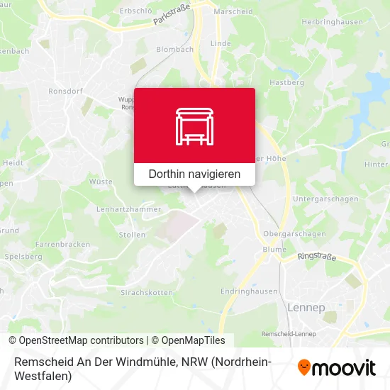 Remscheid An Der Windmühle Karte