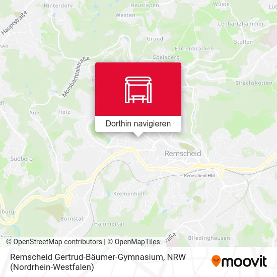 Remscheid Gertrud-Bäumer-Gymnasium Karte