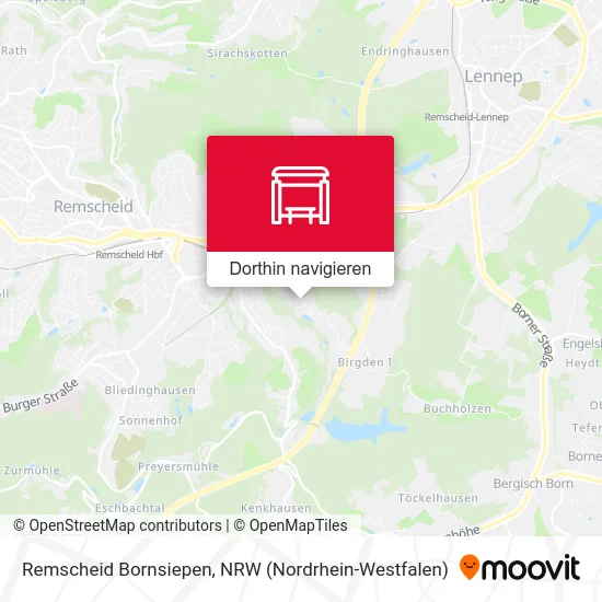 Remscheid Bornsiepen Karte