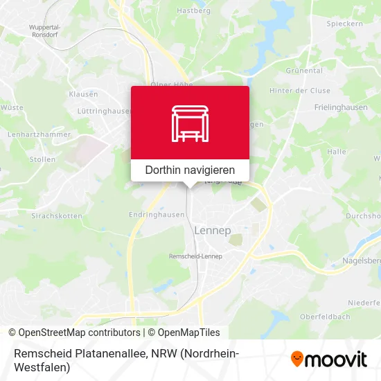 Remscheid Platanenallee Karte