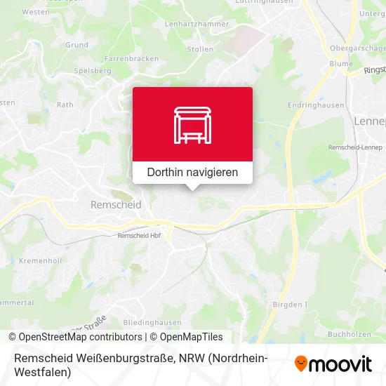 Remscheid Weißenburgstraße Karte