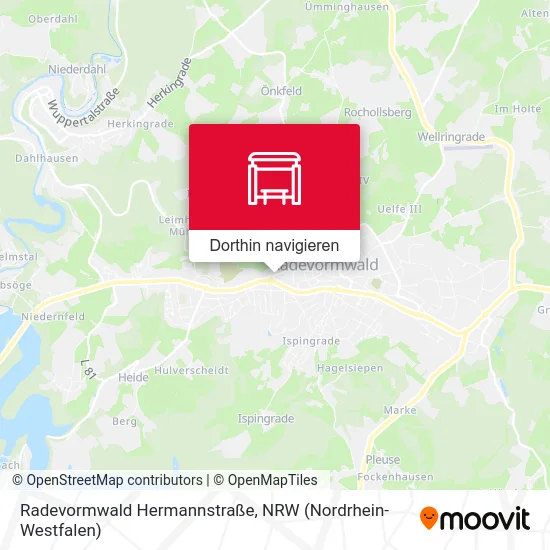 Radevormwald Hermannstraße Karte