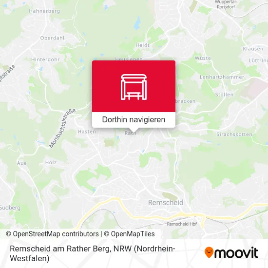 Remscheid am Rather Berg Karte